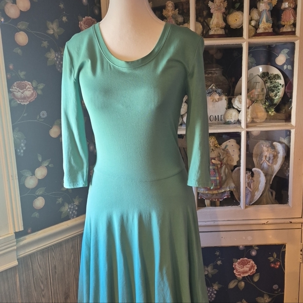 Matilda Jane  w/Joanna Gaines Long Sleeve Teal Dress